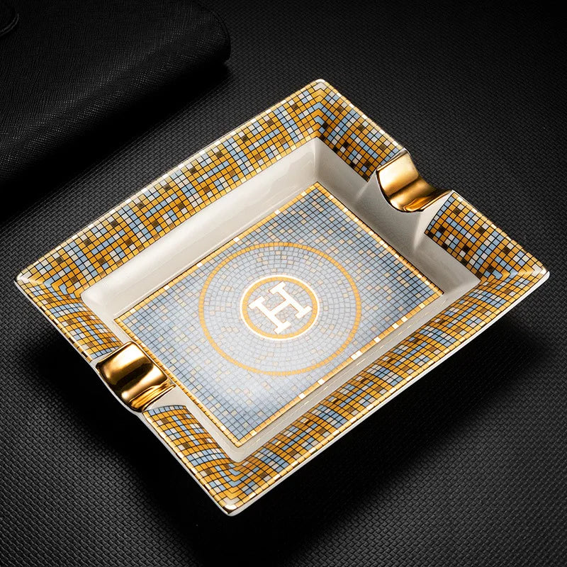 White Ceramic Ashtray