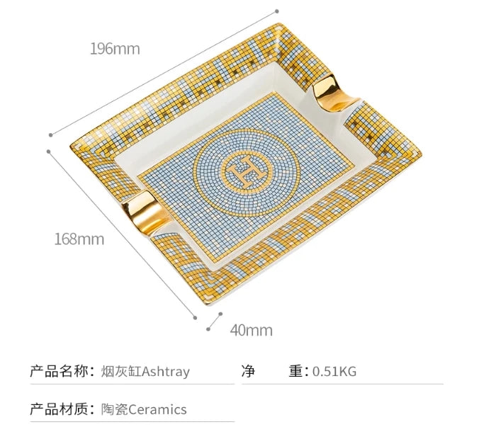 White Ceramic Ashtray