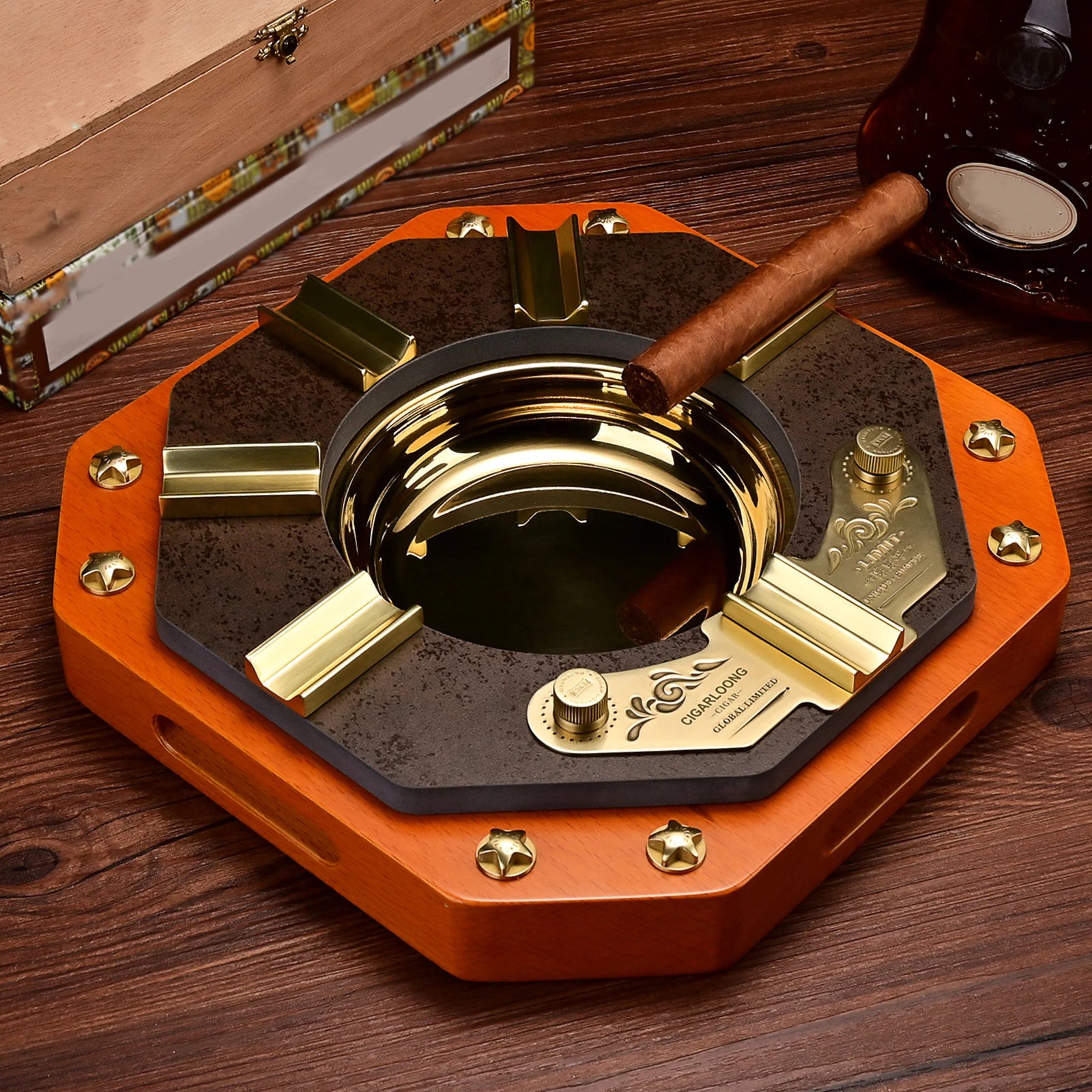 Orange Merbau Ashtray