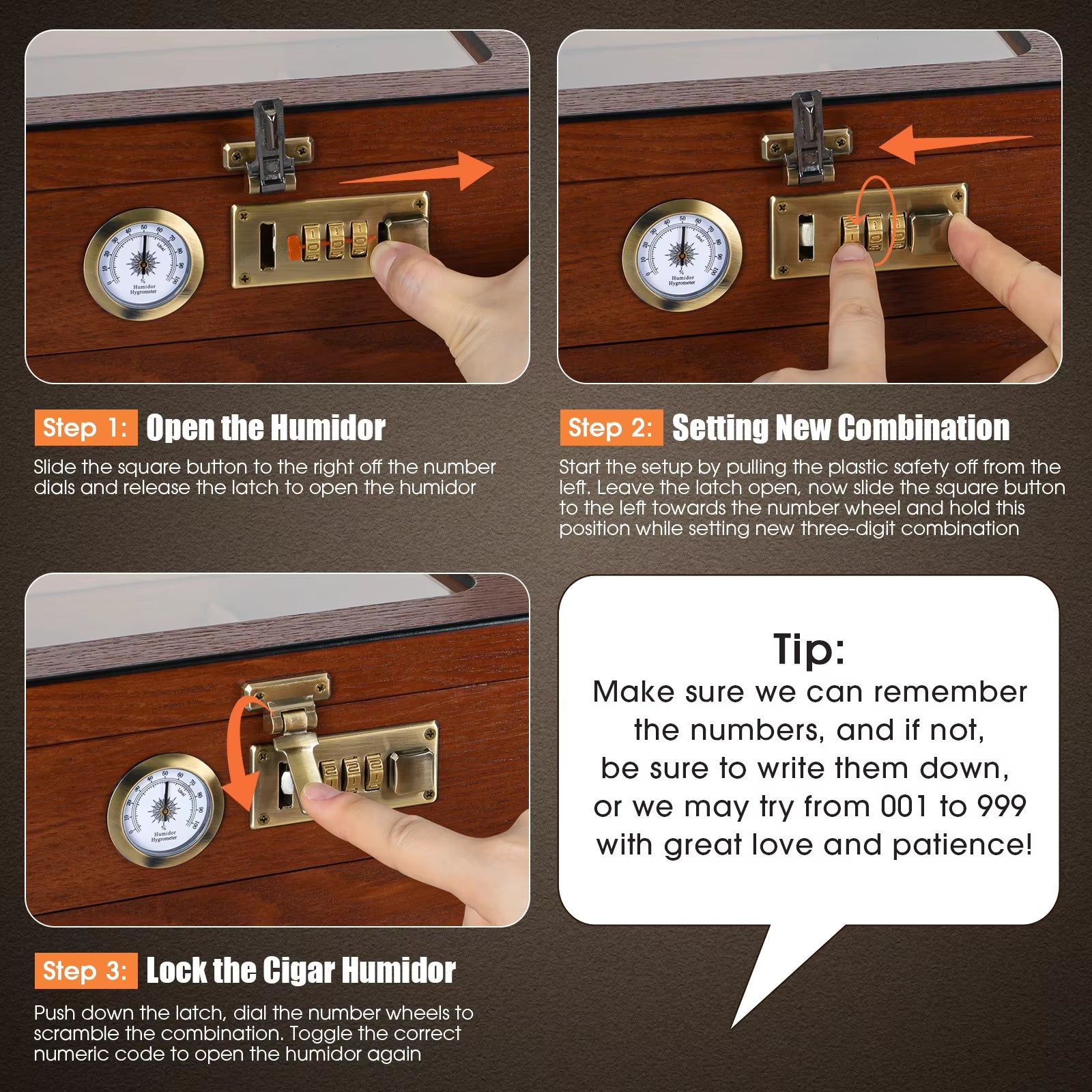 Cedar Wood Cigar Humidor with Glass Top, Front Hygrometer, Humidifier, Divider, and Accessories Drawer