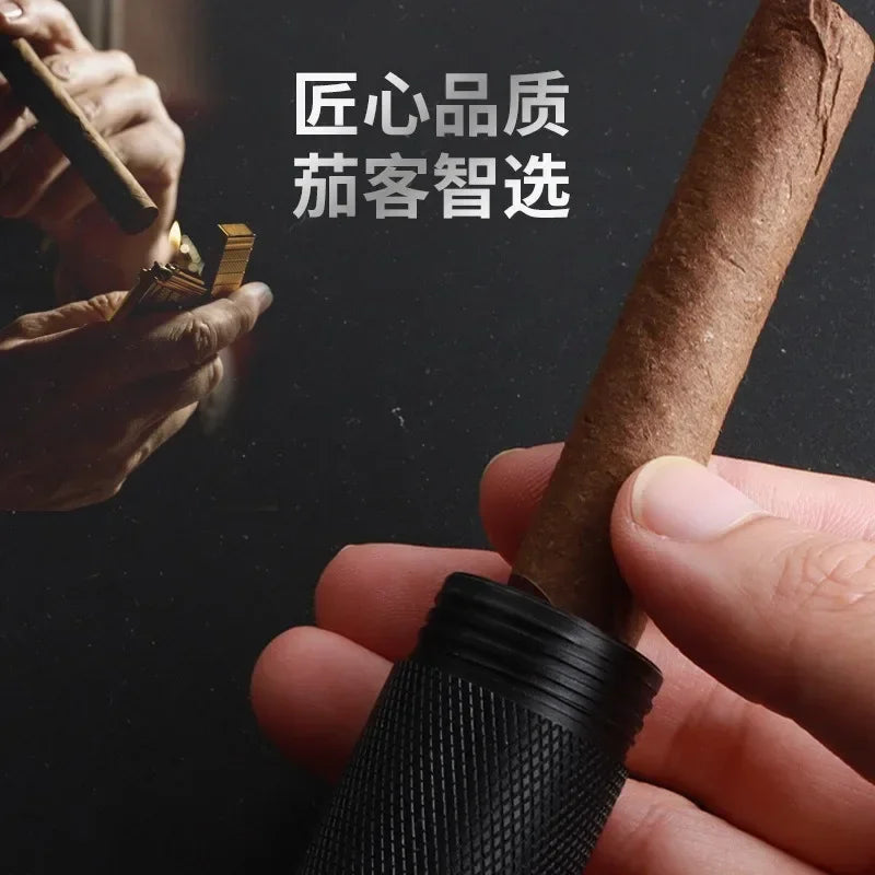 Aluminum Humidor Cigar Tube Storage Moisture-proof Cigar Case Smoking Accessories Cigarettes Holder Cigar Accessories