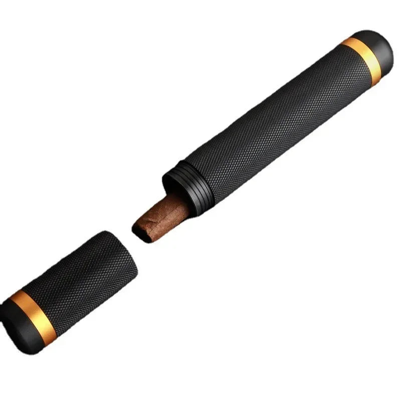 Aluminum Humidor Cigar Tube Storage Moisture-proof Cigar Case Smoking Accessories Cigarettes Holder Cigar Accessories