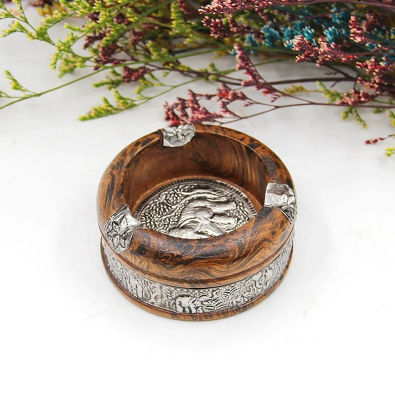 New 3 Inch Wooden Ashtray, Tobacco Tray,Cigar Holder, Wooden Ashtray