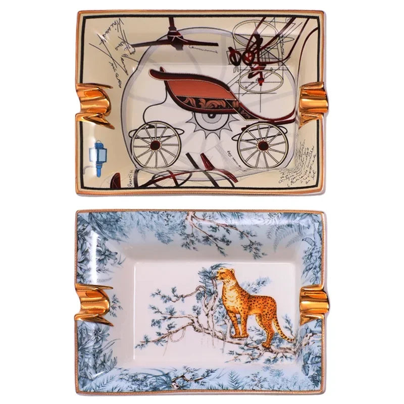 Cigar Ashtray European-style Creative Ceramic Ashtray Painted Gift Boxed