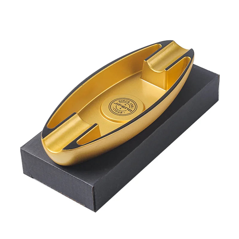 Portable Cigar Ashtray 2 Slot Cigar Holder Melamine Ash Slot Tobacco Cigar Accessories Cigarette Ashtray