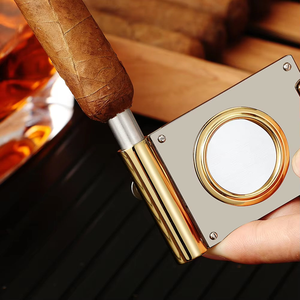 GALINER Cigar Cutter Guillotine with Cigar Punch Hole Drill Opener Stainless Steel Tabacco Cutting Cigar Accessories Tool