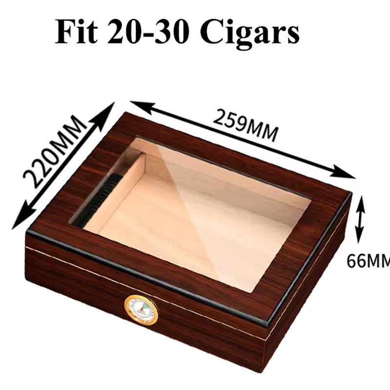 Cedar Wood Cigar Humidor Box Portable Travel Cigar Case W/ Humidifier Hygrometer Cigar Humidor Sigaren Box for Cigars