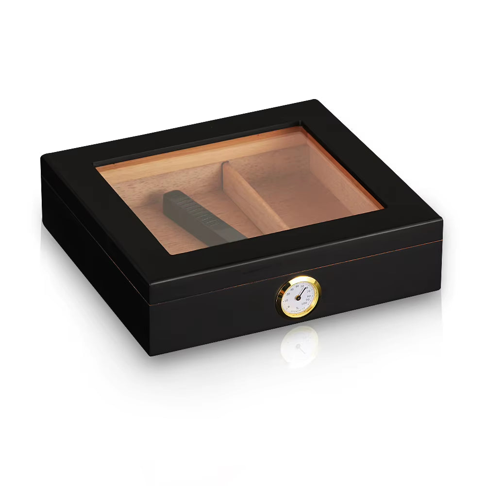 GALINER Classic Cigar Humidor Box Cedar Wood Case W/ Magnets Hygrometer Humidifier for Cigars Travel Humidor
