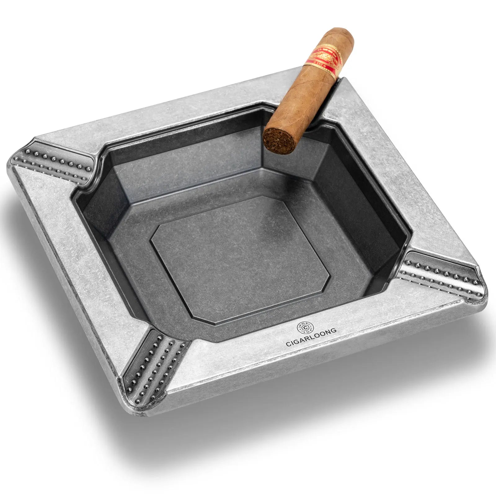 Silver Square Ashtray