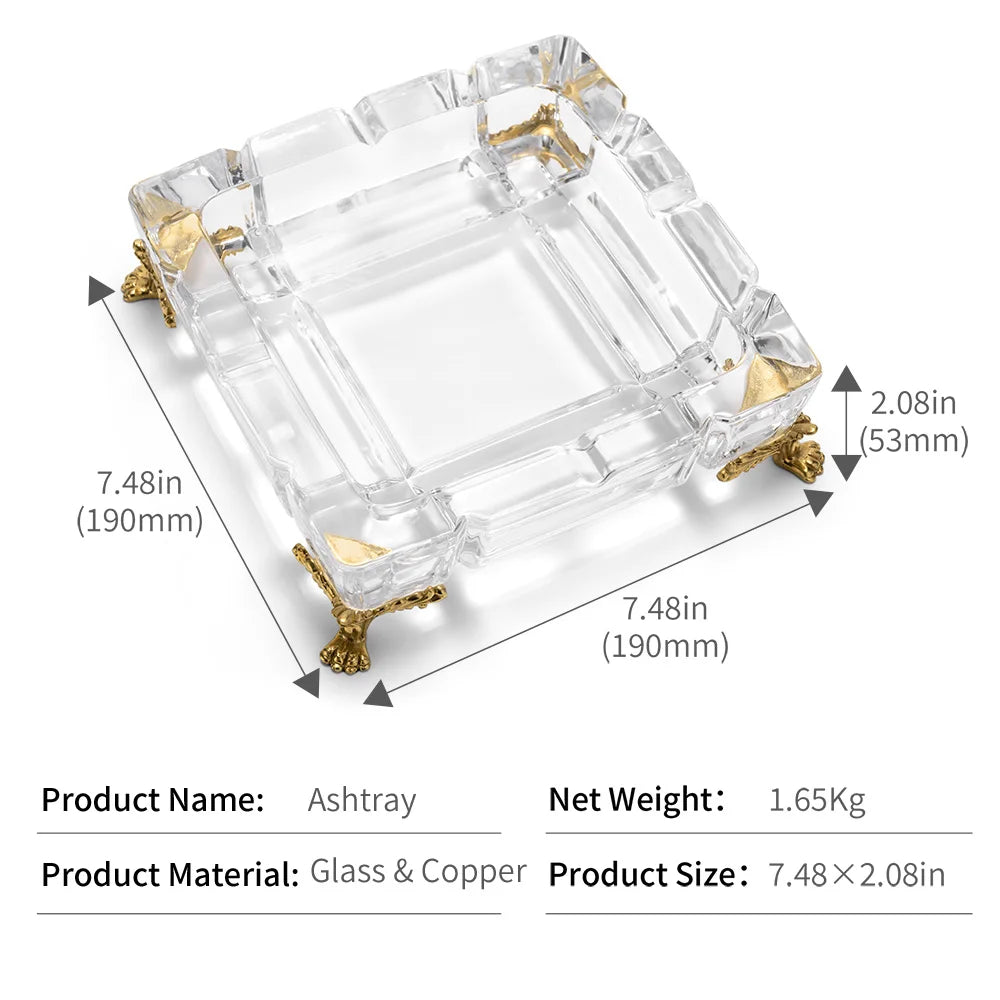 Large Crystal Ashtray