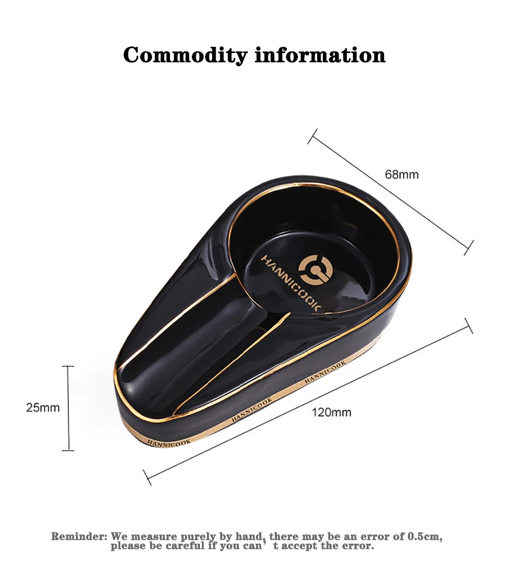 Portable Ceramic Cigar Ashtray Holder
