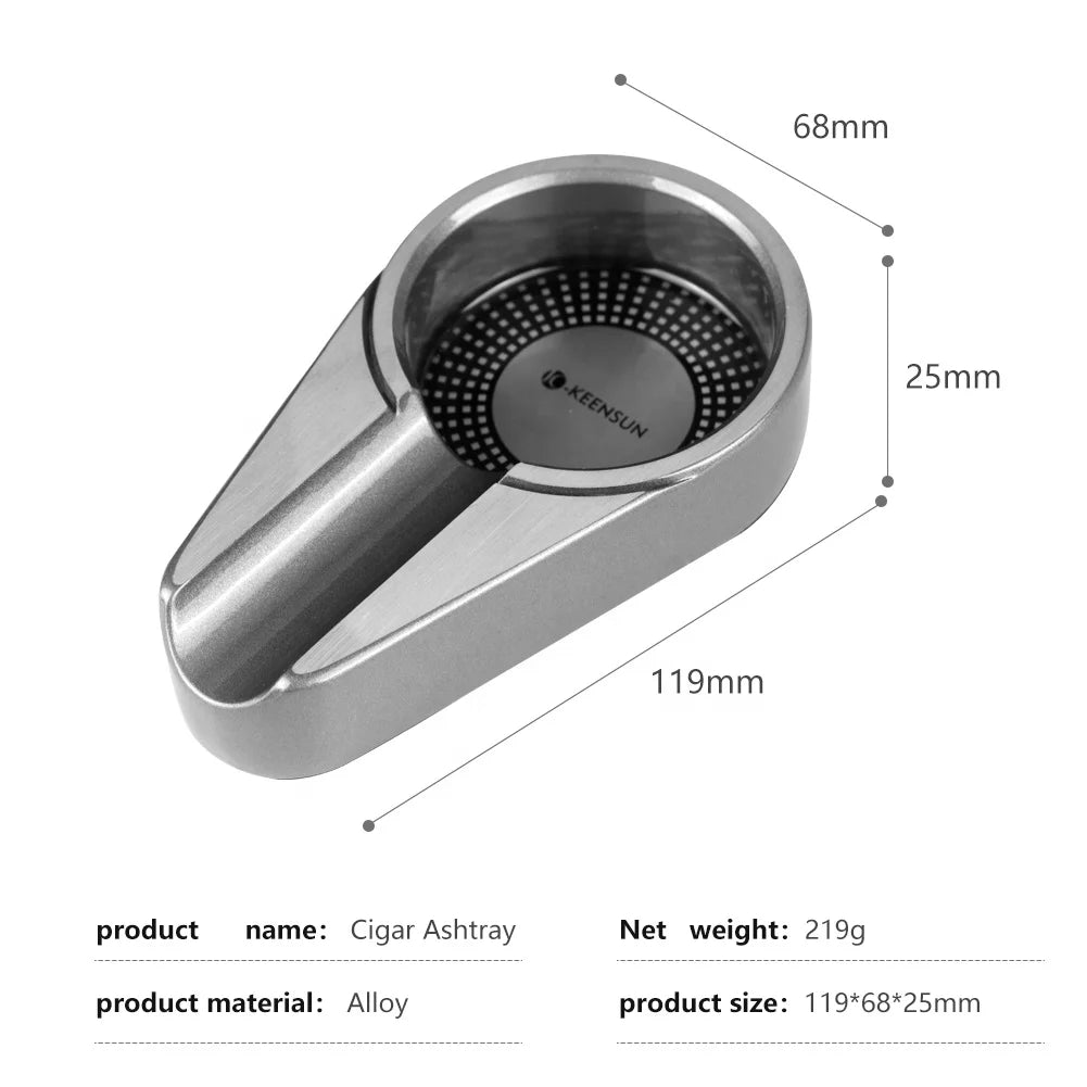 Yellow Alloy Ashtray