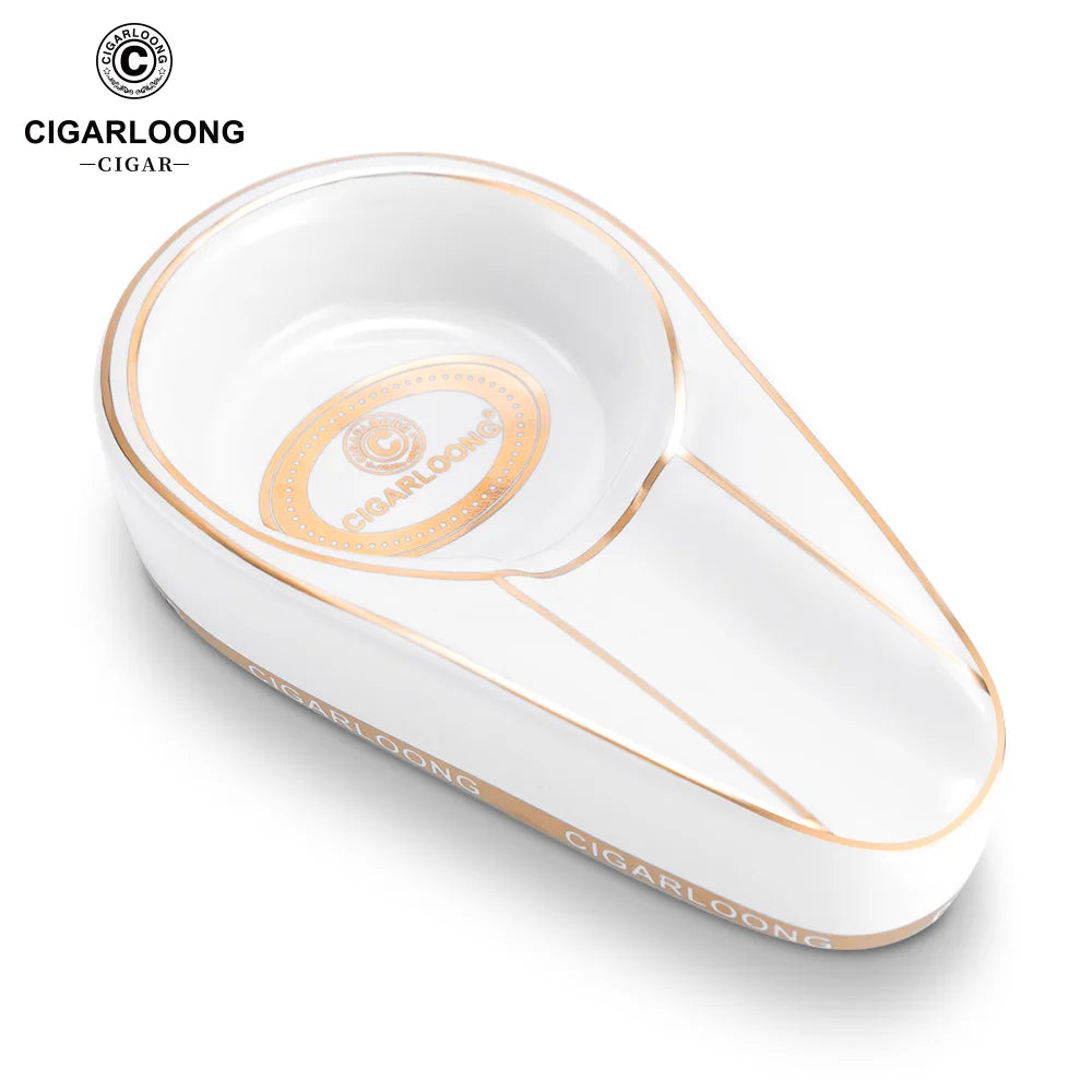 White Ceramic Ashtray