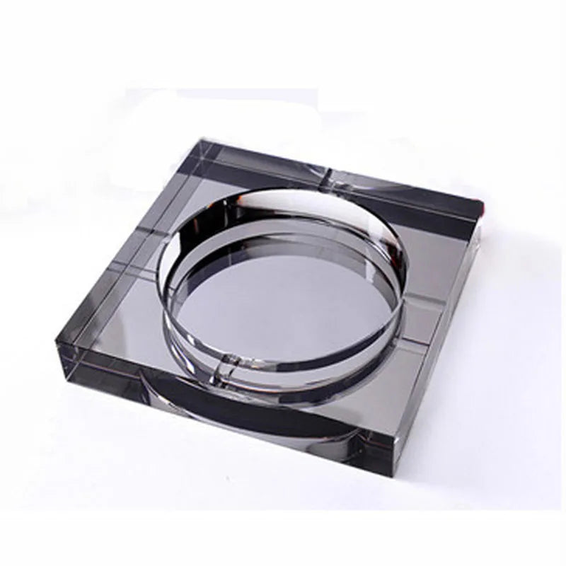 Square Crystal Glass Ashtray
