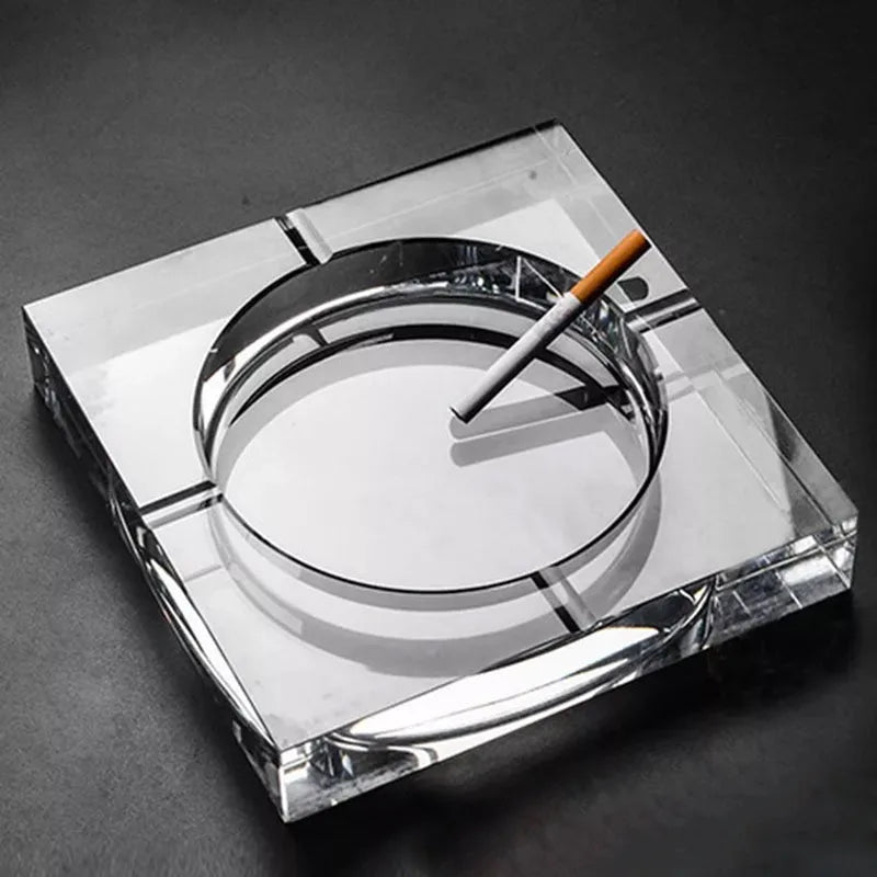 Transparent Square Glass Ashtray