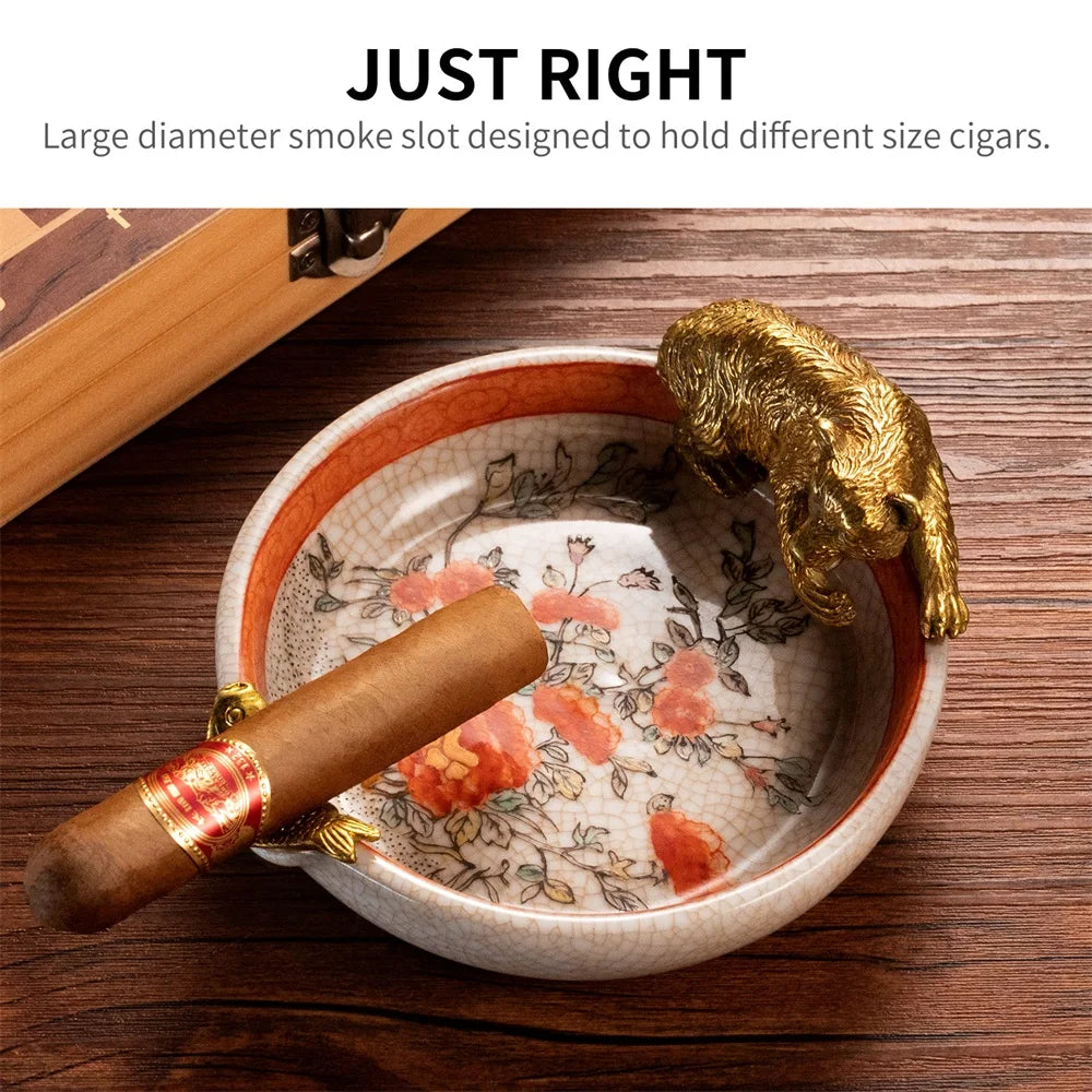 Orange Ceramic Ashtray