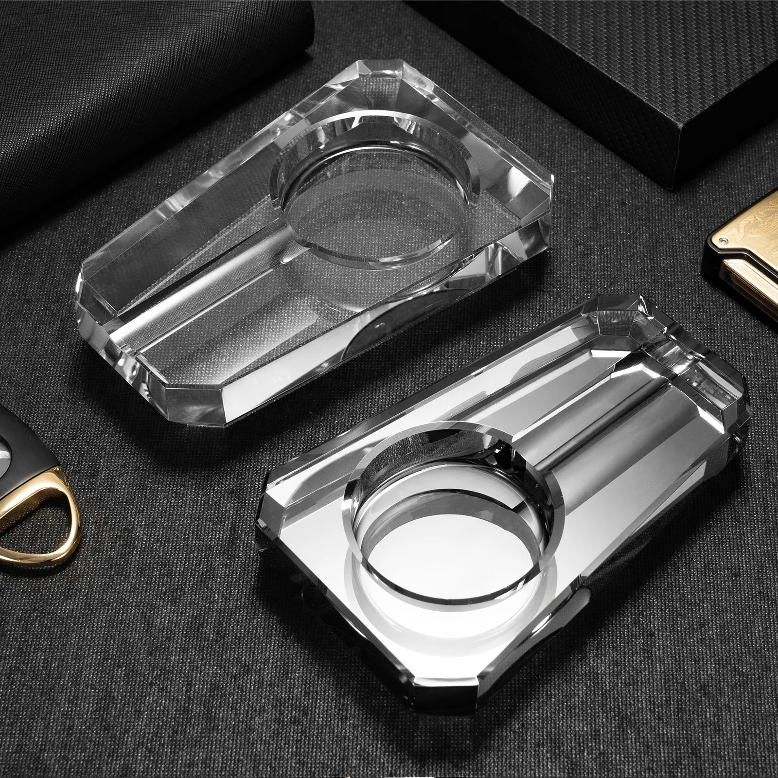 Silver Crystal Ashtray