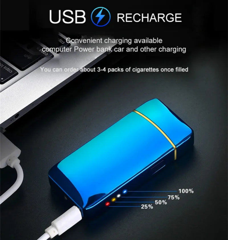 Windproof Double Arc Plasma USB Lighter