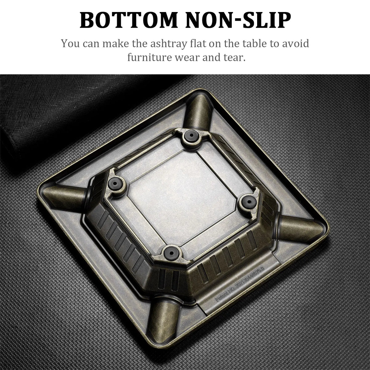 Silver Square Ashtray