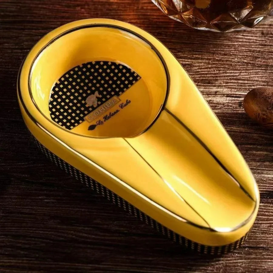 Round Slot Ceramic Ashtray