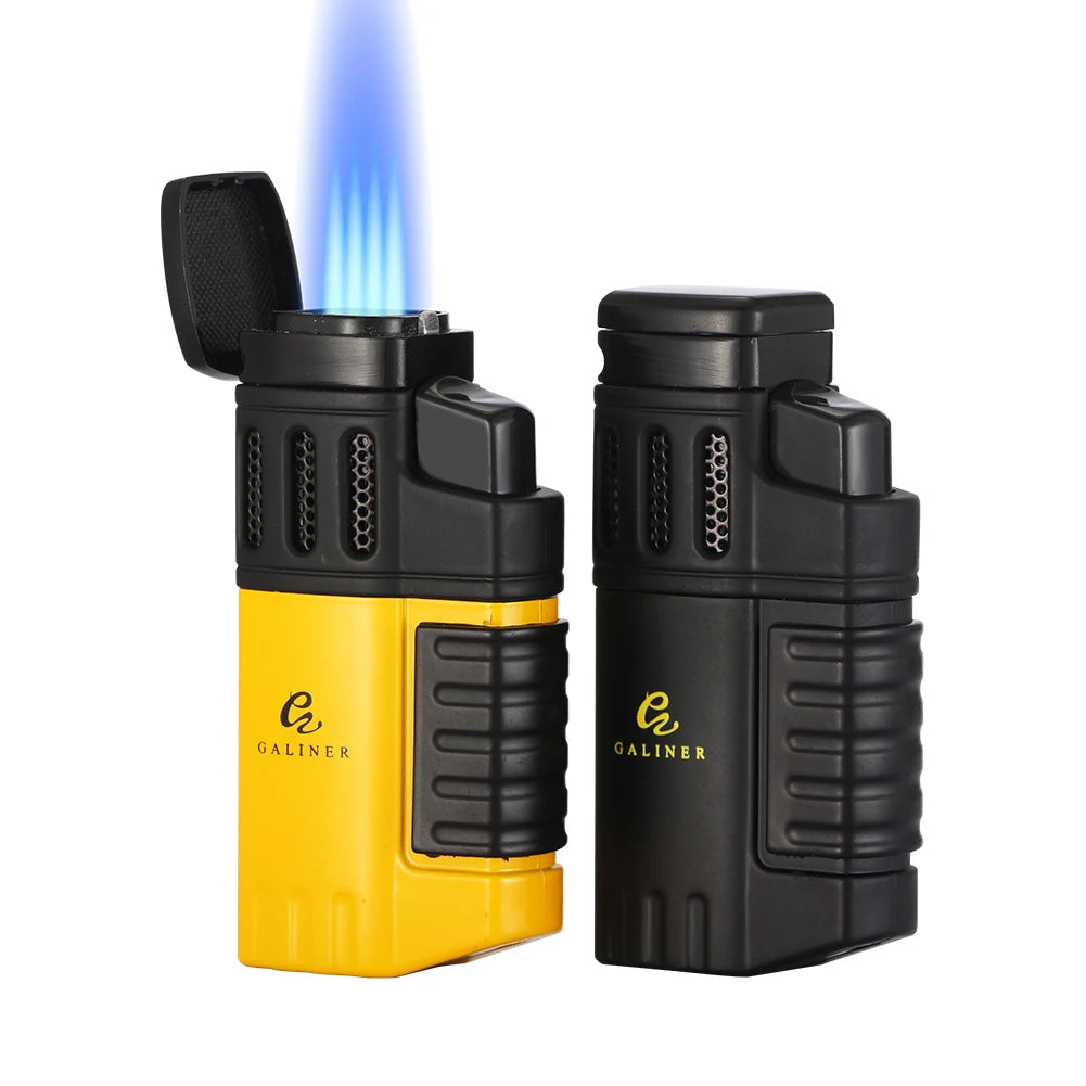 Windproof 4 Jet Metal Torch Lighter