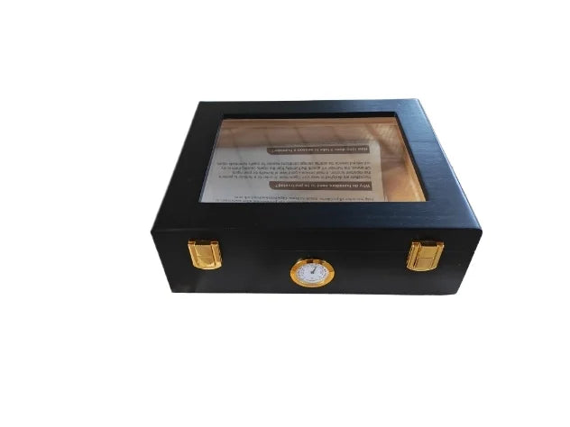 Black Flip-Top Humidor
