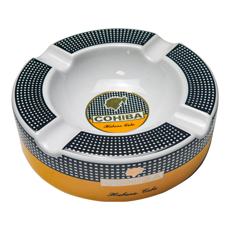 Cigar Ashtray Big Ashtrays for Round Cigarettes Large Rest Outdoor Cigars Ashtray for Patio/Outside/Indoor Ashtray