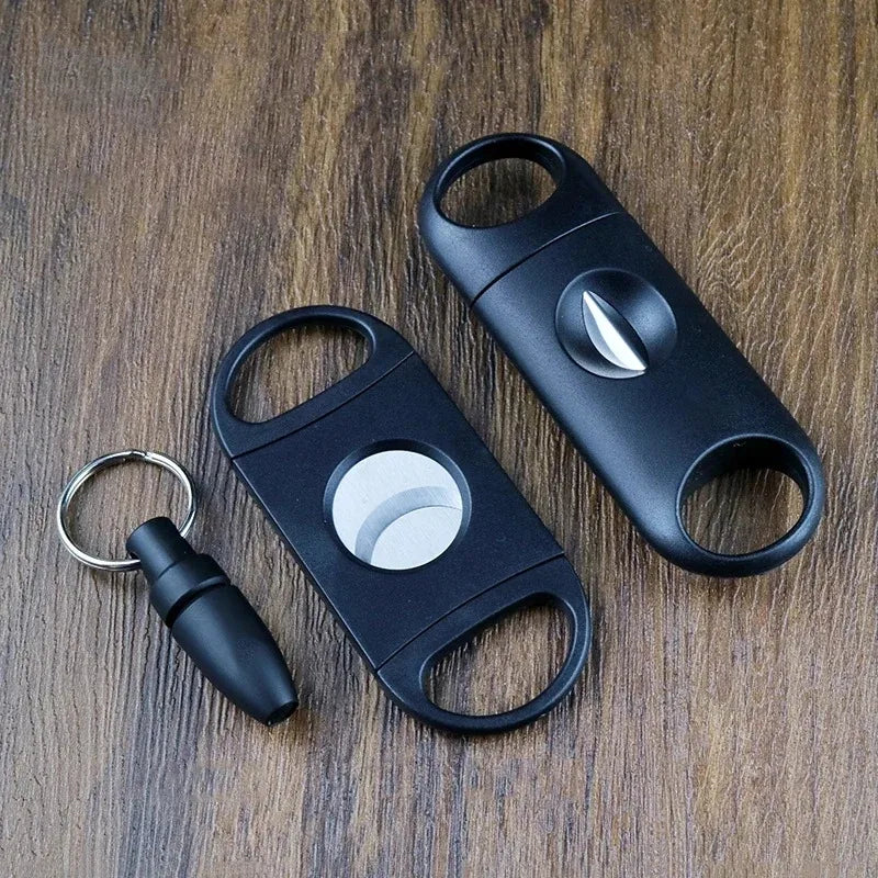 Cigar Set Pocket Cigar Cutter V-shaped Cutting Sharp Stainless Steel Blade Guillotine Punch Cutter Cigar Accessories