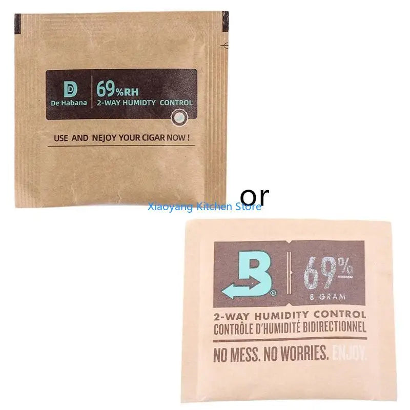 69HC 8g 69% RH 2-Way Humidity Control for Cigars Humidifier Moisturizing Package Cigar Slices Resealable Bag