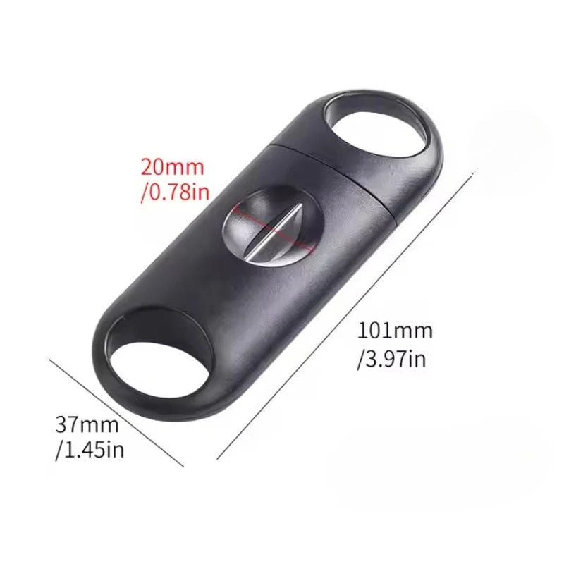Plastic V Cut Stainless Steel Blade Cigar Cutter Puncher Sharp Cigar Cutting Tool Cigars Guillotine Pocket Cutter Accessories