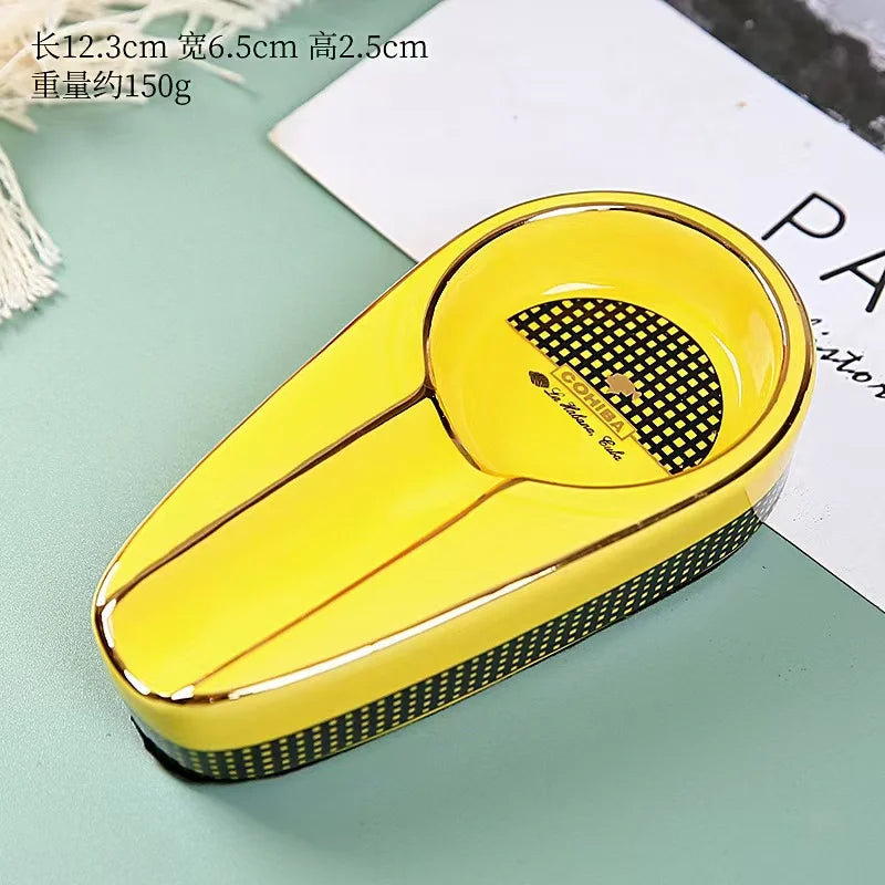 Cigar Gadgets Home Cigar Ashtray Portable Ceramic Cigars Ash Tray Tobacco Cigarette Ashtrays Holder