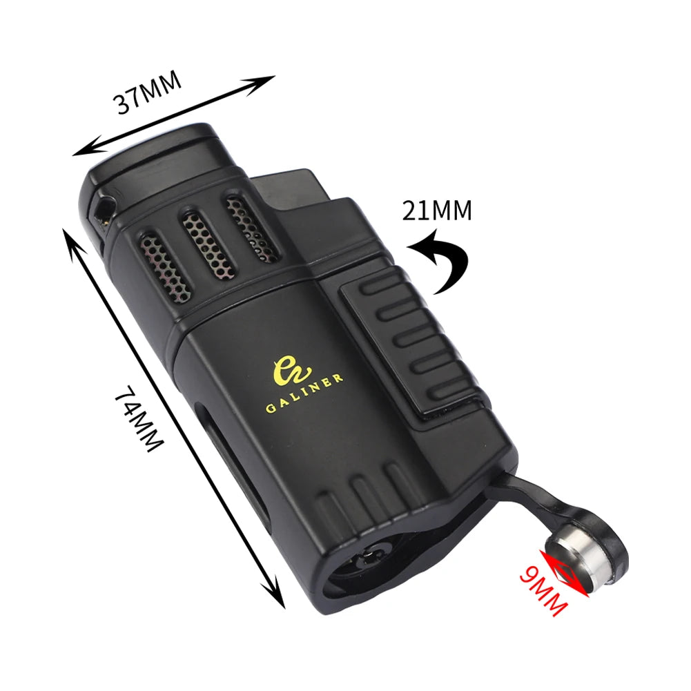 Windproof 4 Jet Metal Torch Lighter