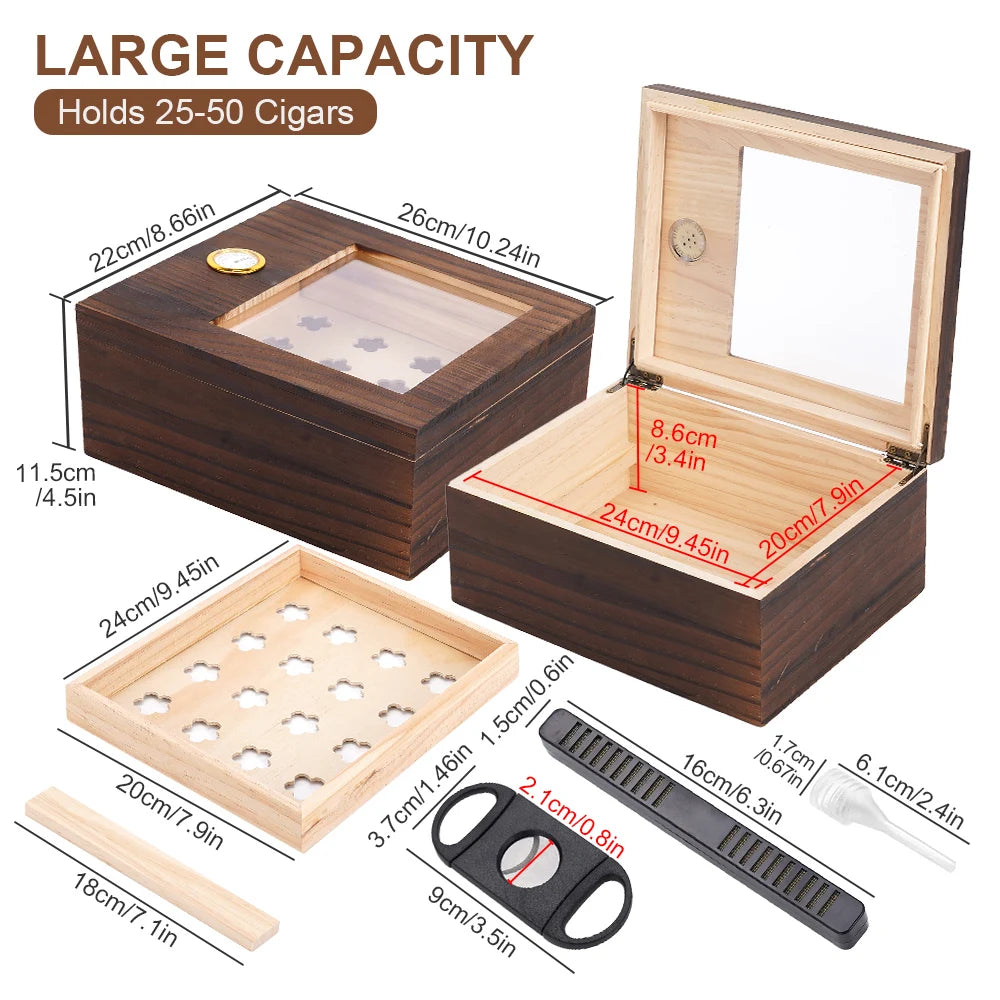 20-50 Glass Humidor