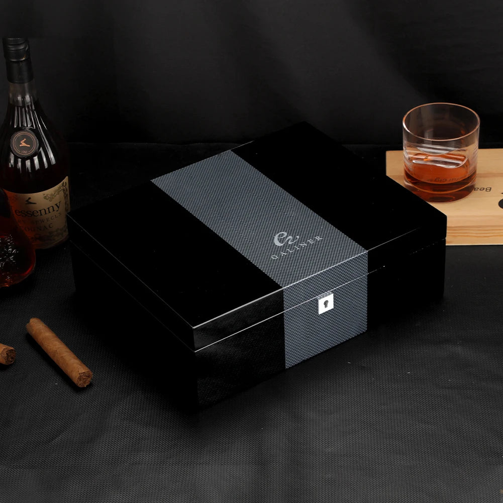Galiner Lockable Cedar Wood Cigar Humidor