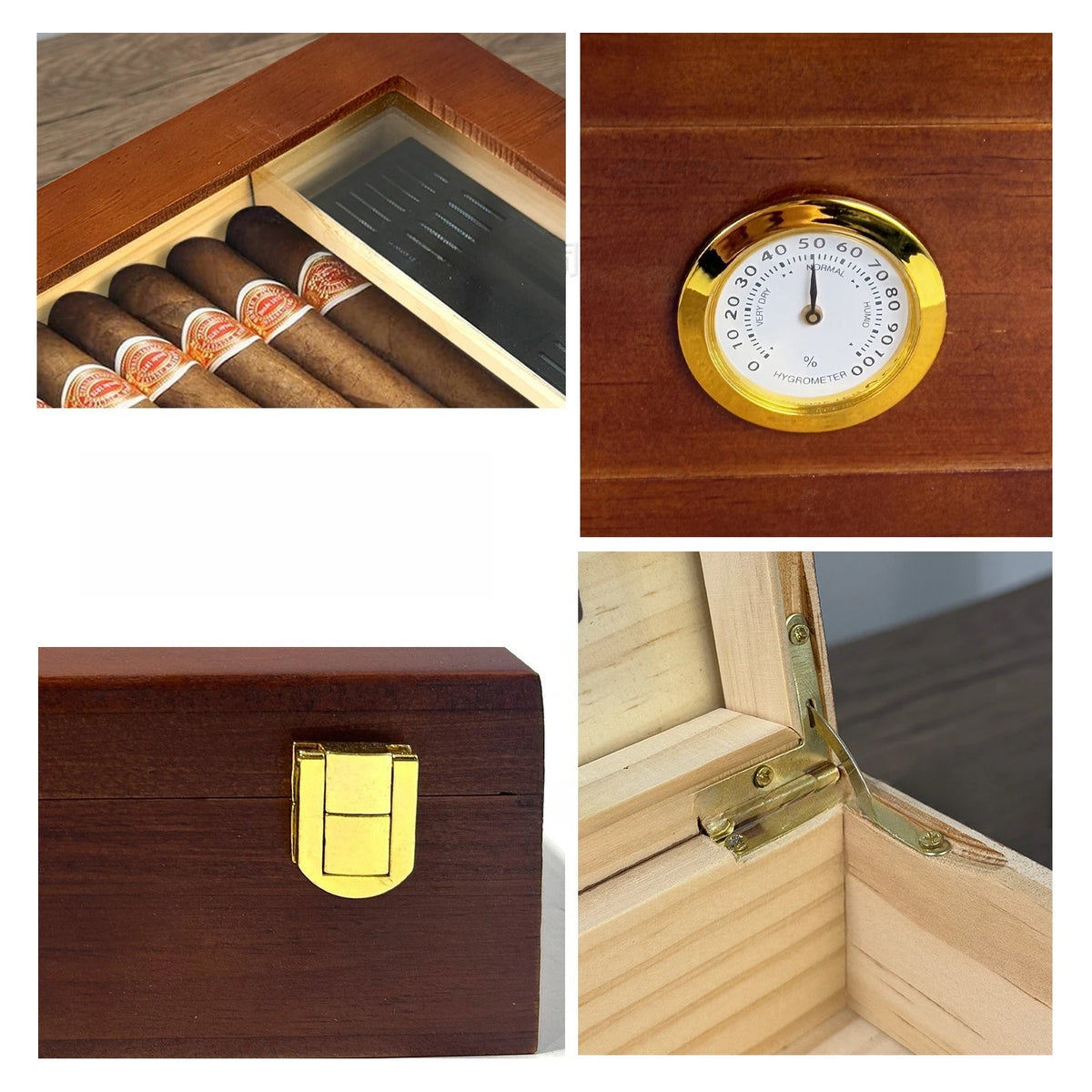 Black Flip-Top Humidor