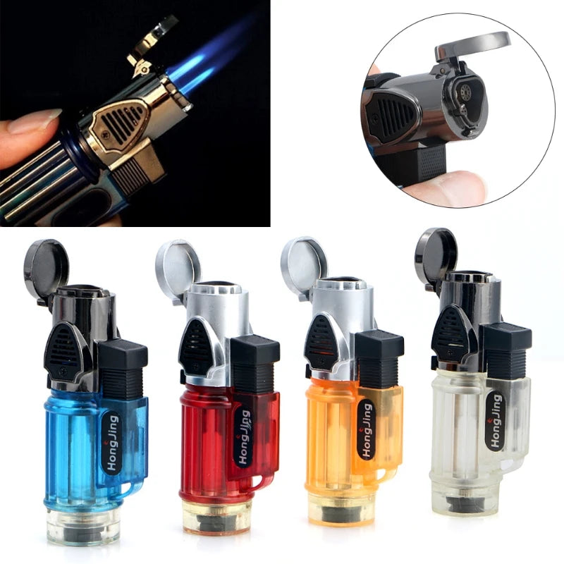 Windproof Trip Torch Jet Flame Refillable gas Cigarette Cigar