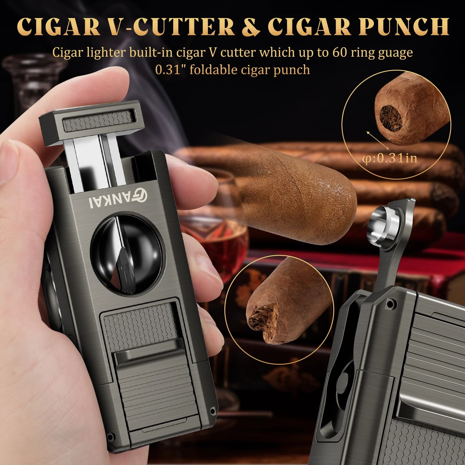 5-in-1 Double Jet Torch Lighter