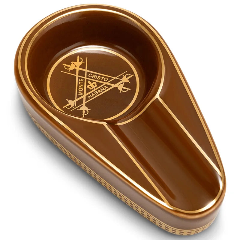 Cigar Gadgets Ceramic Ashtray Single Cigar Holder mini Portable Ash Slot tray Tobacco Cigarette Ashtray Gift Box