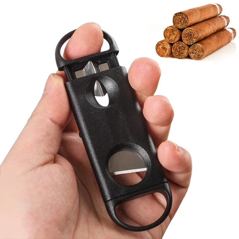 New Cigar Cutter knife V-cut Plastic Double-cut Scissors V-shaped Dual-purpose Cuban Cigar Cutter Sharp Portable Cigar Tool