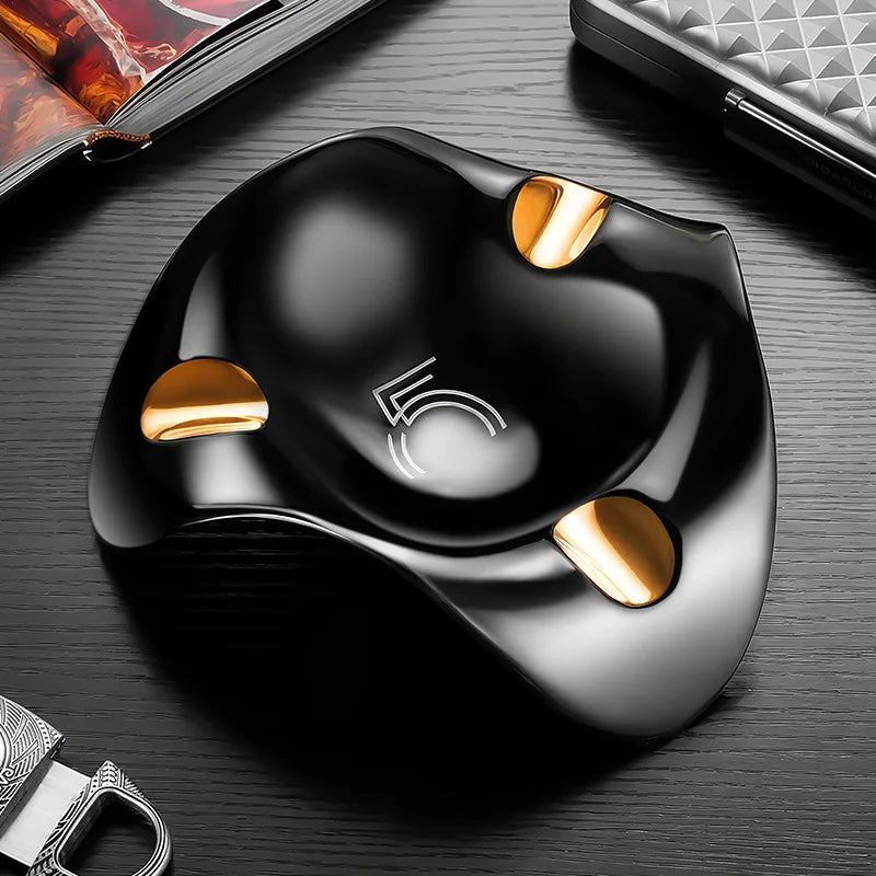 Wave Design Ceramic Ashtray