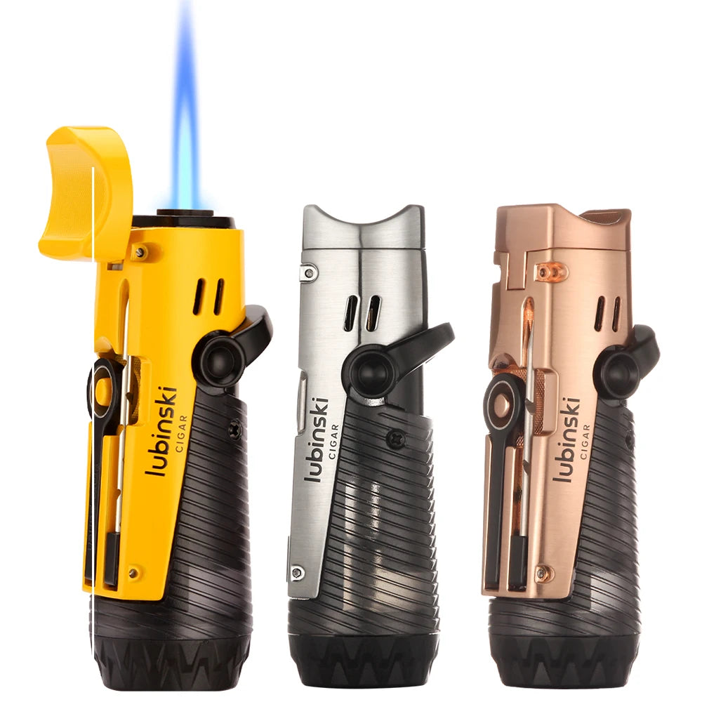 LUBINSKI Lighter with Cigar Punch Cutter
