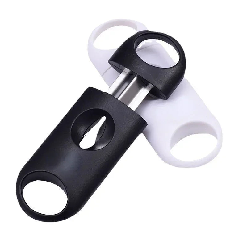 Plastic V Cut Stainless Steel Blade Cigar Cutter Puncher Sharp Cigar Cutting Tool Cigars Guillotine Pocket Cutter Accessories