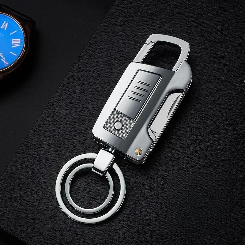 Tungsten USB Lighter with Key Chain Flashlight