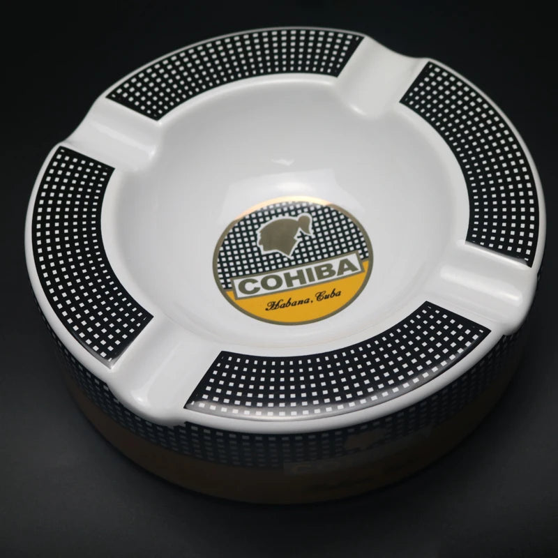 Cigar Ashtray Big Ashtrays for Round Cigarettes Large Rest Outdoor Cigars Ashtray for Patio/Outside/Indoor Ashtray