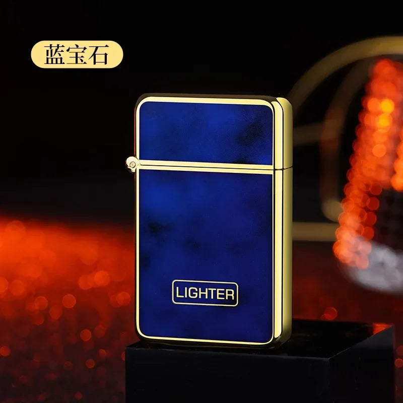 New Red Jet Flame Lighter Luminous Inflatable Butane Gas Windproof Lighters Strong Powerful Cigar Torch Lighters for Smoker Gift