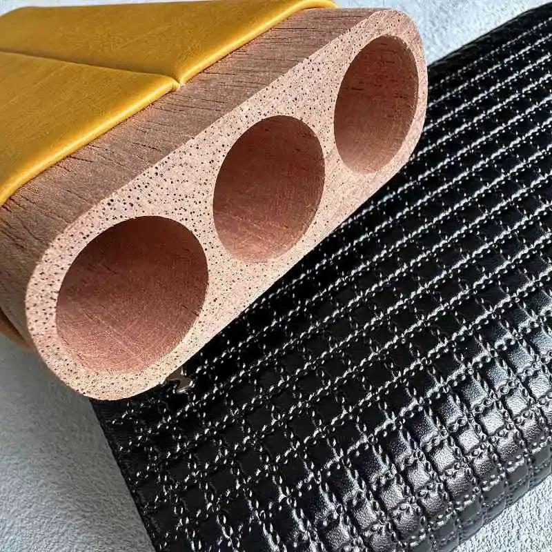 Cigar Case 3-cigars tubes Leather Travel Portable Humidor with Cedar Wood Lined High-end cigarette case for Men 91