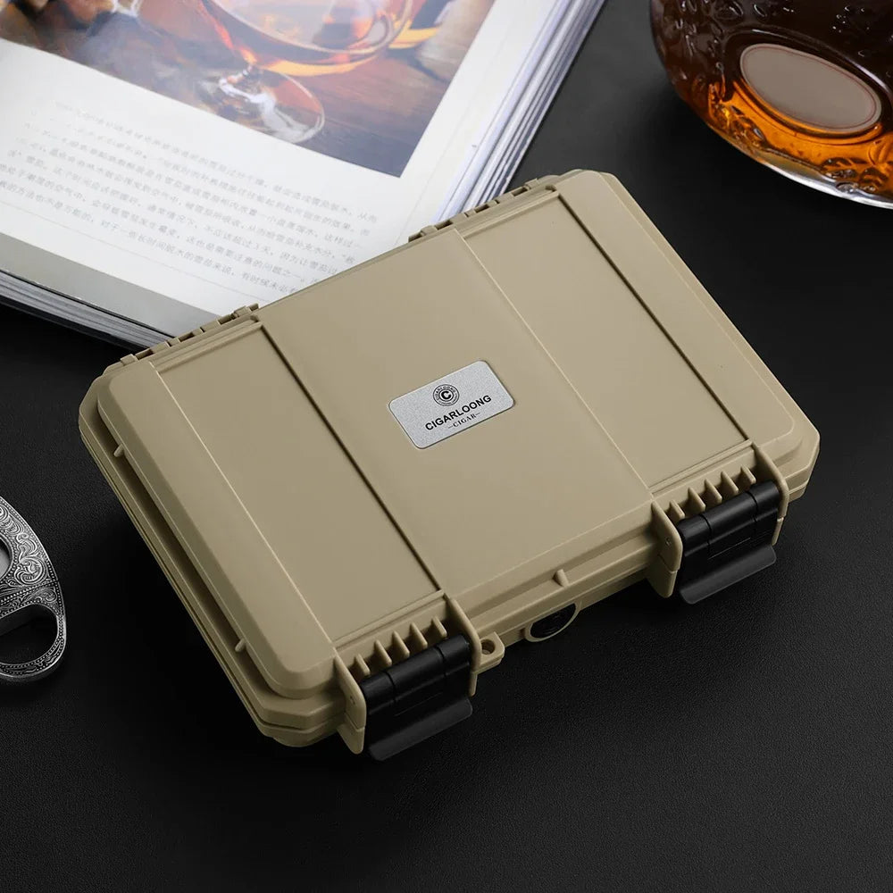 Flip Lid Creative Cigar Humidor Box Cases Cigar Travel Humidors Accessories for Cigars Accesories Portable Humidifier Cedar Home
