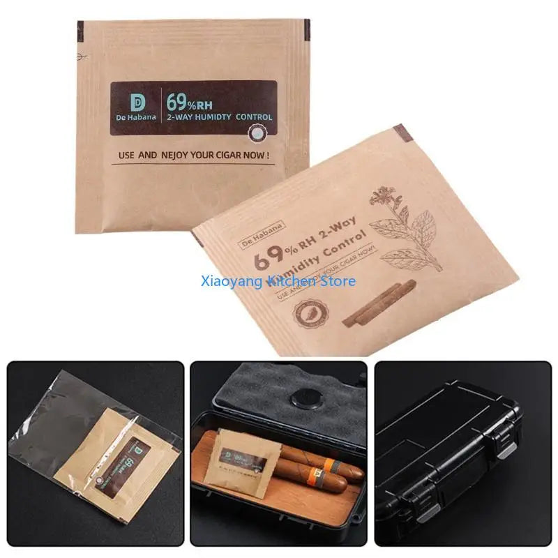 69HC 8g 69% RH 2-Way Humidity Control for Cigars Humidifier Moisturizing Package Cigar Slices Resealable Bag