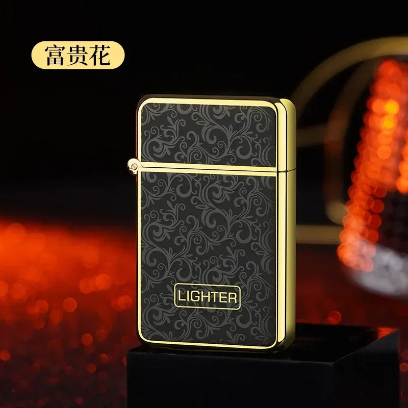 New Red Jet Flame Lighter Luminous Inflatable Butane Gas Windproof Lighters Strong Powerful Cigar Torch Lighters for Smoker Gift