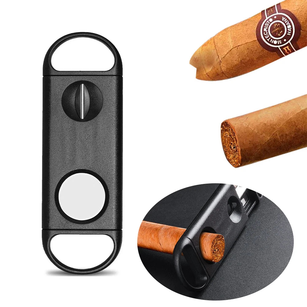 New Cigar Cutter knife V-cut Plastic Double-cut Scissors V-shaped Dual-purpose Cuban Cigar Cutter Sharp Portable Cigar Tool